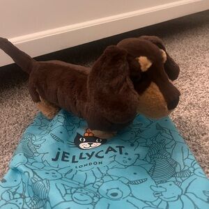 Jellycat Otto Sausage Dog Soft & Plush 7.5x3.5x11.2" BNWT Authentic